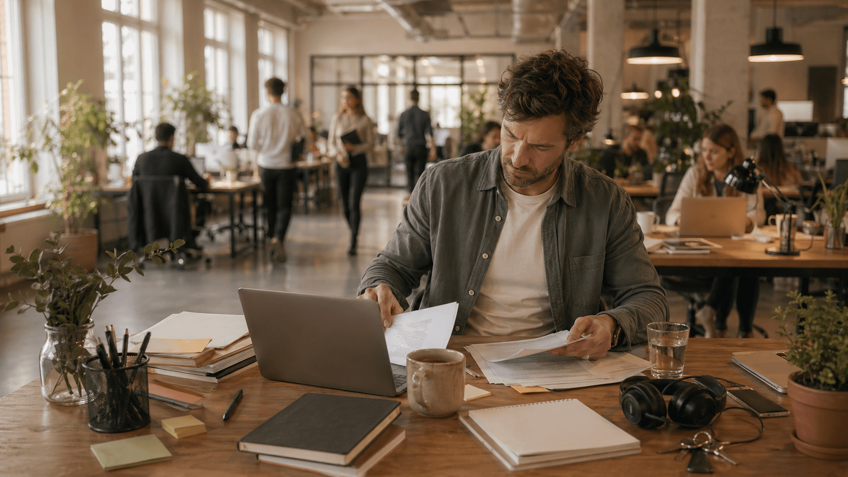 Konzentriertes Arbeiten im Coworking